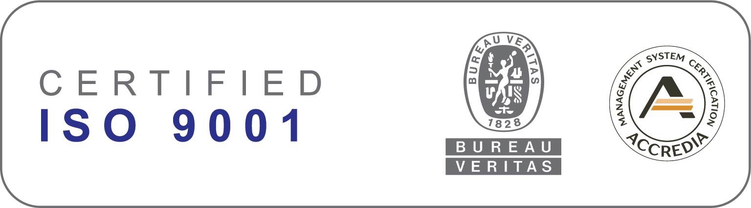 ISO 9001 Certification - Bureau Veritas with ACCREDIA